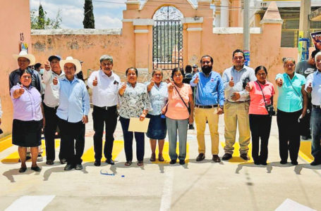 Inauguró el ‘Profe Tacho’ nueva pavimentación de calle en Teopantlán