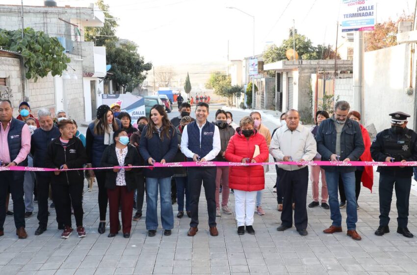 Ayuntamiento de Puebla sigue entregando más calles pavimentadas