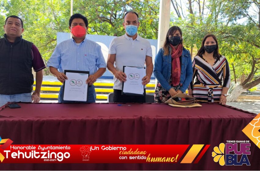 Gobierno de Tehuitzingo y el Cecyte firman convenio