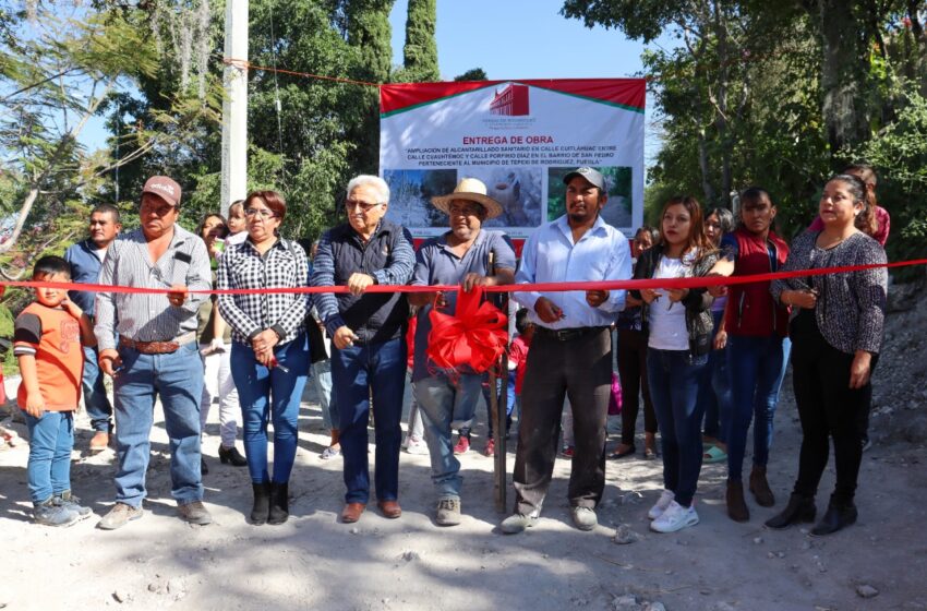 &nbsp;Gobierno de Tepexi construye ampliación de red de drenaje