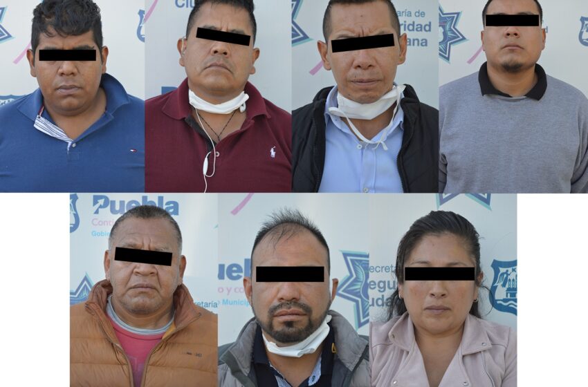 SIETE INTEGRANTES DE “LOS CUBANOS”, FUERON DETENIDOS POR LA POLICÍA MUNICIPAL DE PUEBLA