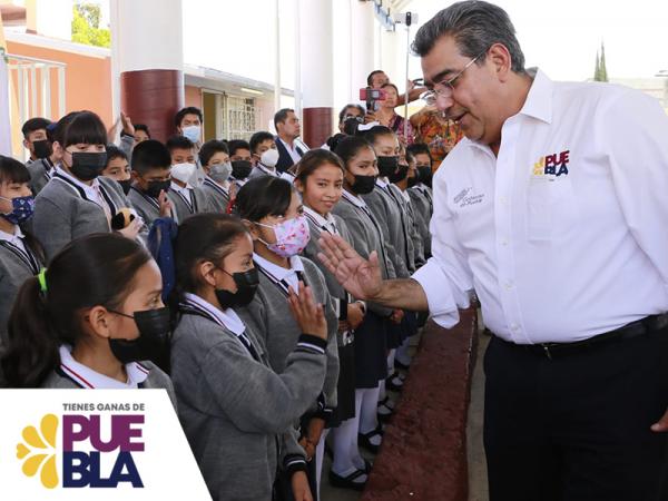<strong>Mejora gobierno de Puebla espacios educativos para garantizar crecimiento integral de la niñez</strong><strong></strong>