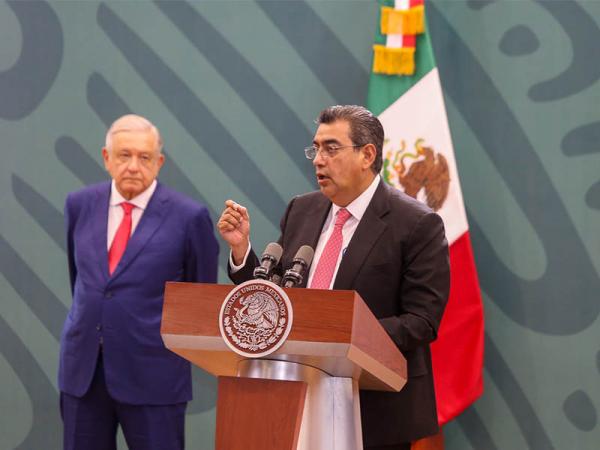En Puebla, gobernabilidad y seguridad están garantizadas, destaca Sergio Salomón ante AMLO