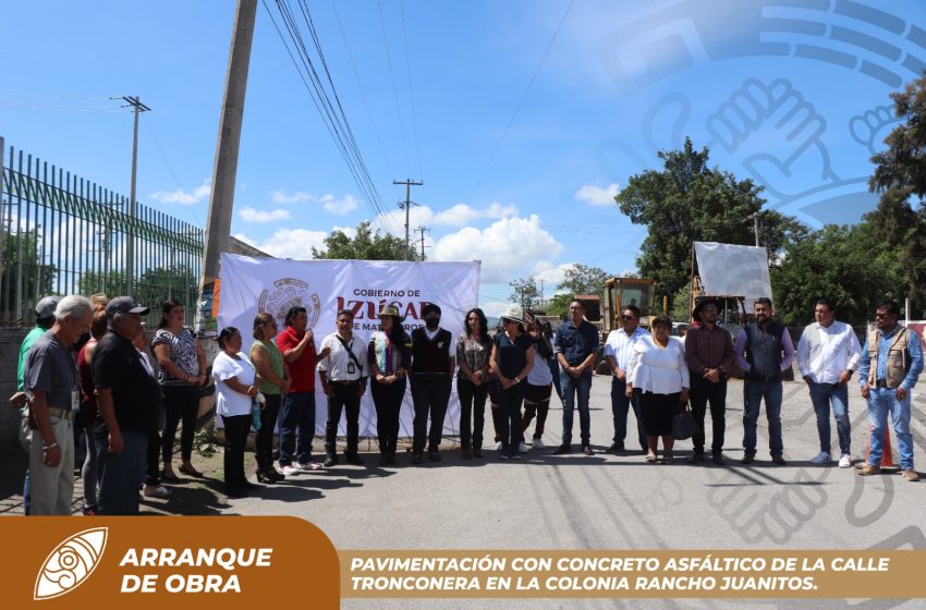 Irene Olea, presidenta municipal de Izúcar de Matamoros, dio inicio a una importante obra en Rancho Juanitos.
