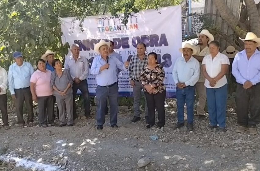 Amplía Atanacio Pérez red de drenaje en Teopantlán