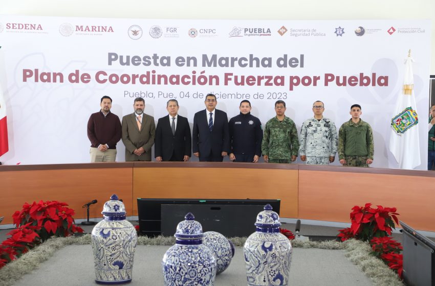 Anuncia Sergio Salomón Plan de Coordinación «Fuerza Por Puebla»; Semar se sumará al combate a la delincuencia