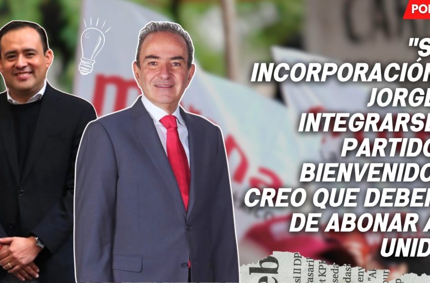 Lalo Castillo le da la bienvenida, a la 4T, a Jorge Estefan