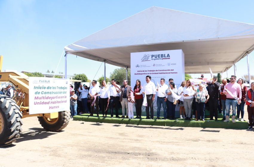 Gobierno de Atlixco arrancó construcción de multideportivo.