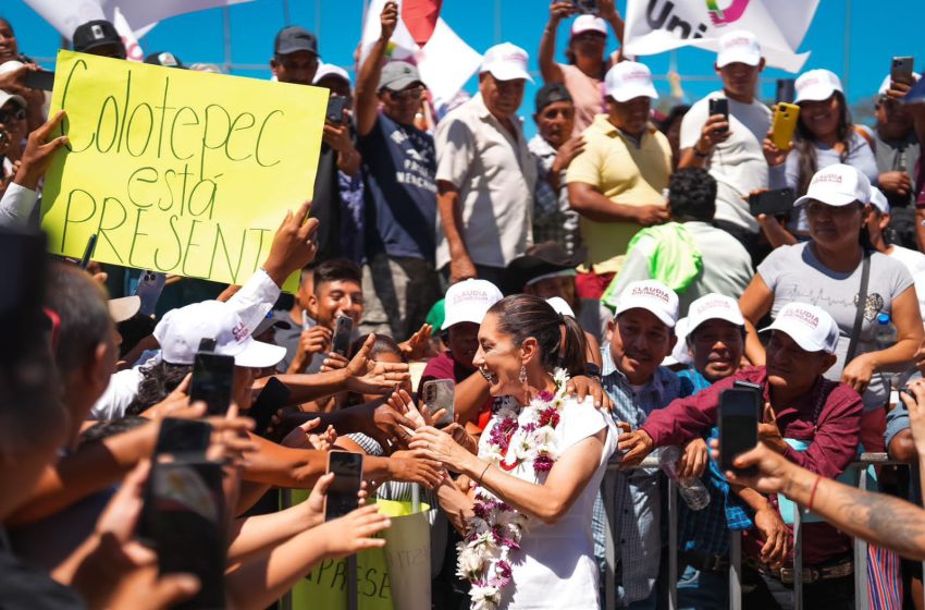 Claudia Sheinbaum, luego de reunirse con más de 50 mil personas en Oaxaca visita Puebla y Morelos