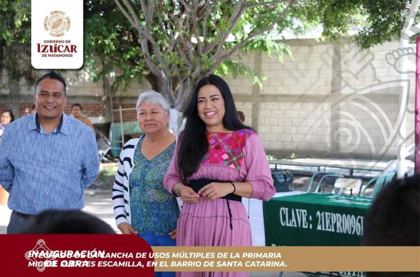 Irene Olea fortalece la infraestructura escolar en Izúcar de Matamoros
