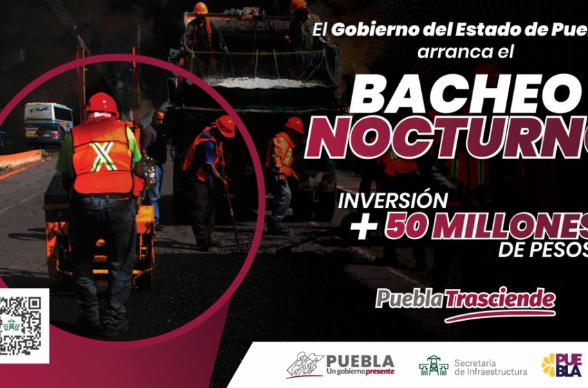 Iniciará gobierno de Sergio Salomón programa de «Bacheo Nocturno»