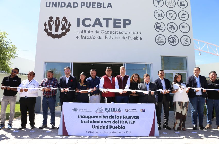 Para fomentar empleo y capacitación, Sergio Salomón inaugura Nueva Unidad del ICATEP