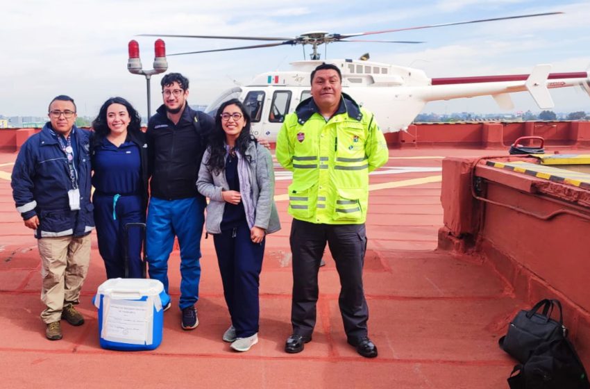 Realiza Salud traslado aéreo de hígado a la Ciudad de México