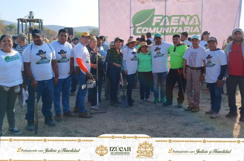 Ayuntamiento de Izúcar realiza faena comunitaria