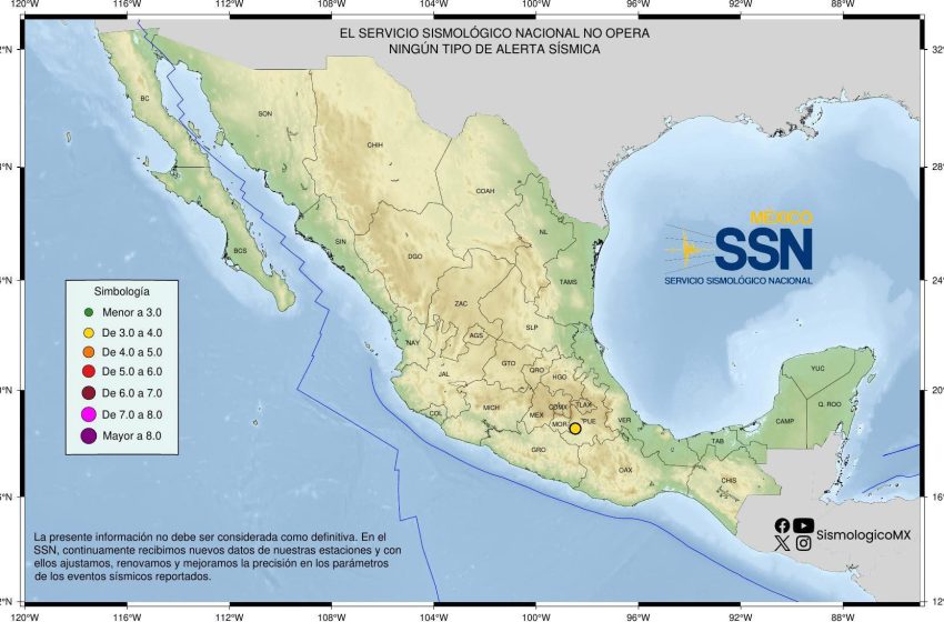 Izúcar fue epicentro de sismo, confirmó SSN