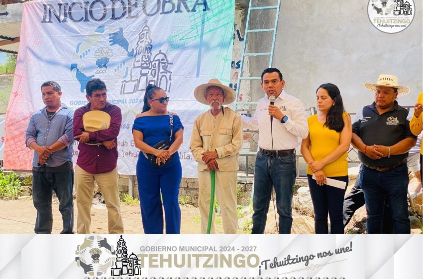 Jorge Estrada inicia obra de impacto en Tehuitzingo