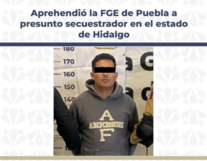 Detienen a presunto secuestrador de Puebla en Hidalgo
