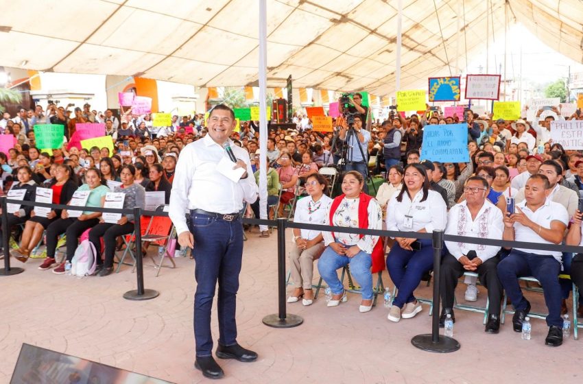 En Sierra Negra, Gobierno de Armenta entrega 97 mdp en obra comunitaria para pueblos indígenas