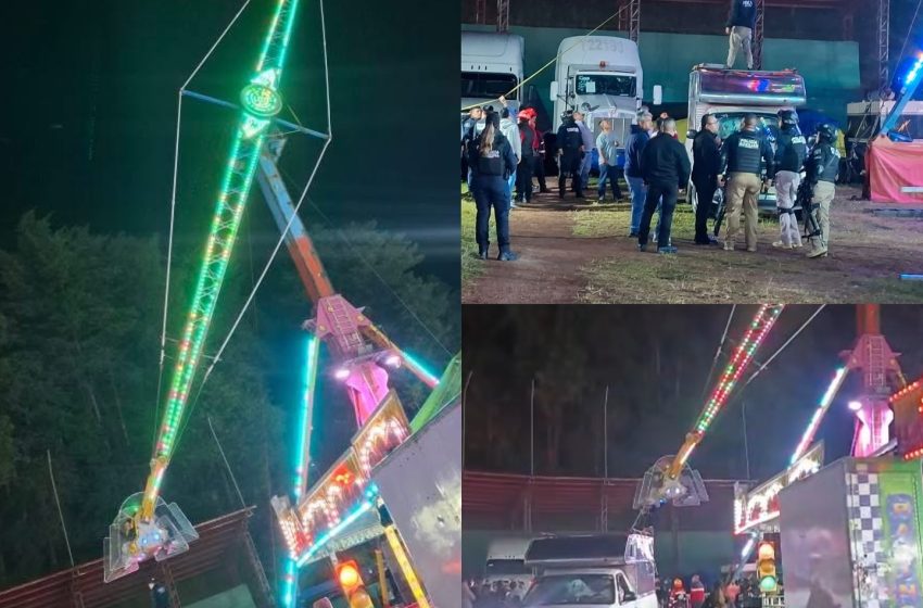 Rescatan a ocho personas de juego mecánico en la Feria de Zacatlán