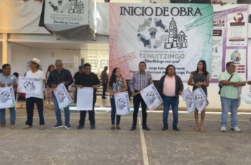 Jorge Estrada inicia obra de impacto en Tehuitzingo