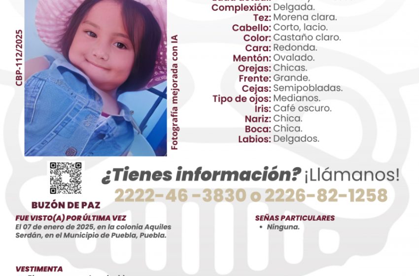 Se cumplen 7 meses de la desaparición de la pequeña Nathalia Eileen