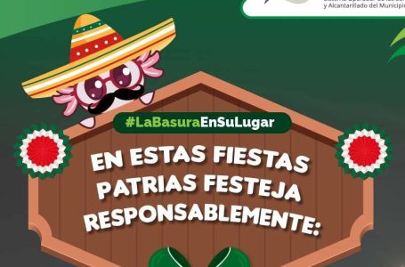 Exhorta el SOAPAMA a unas  fiestas patrias responsables