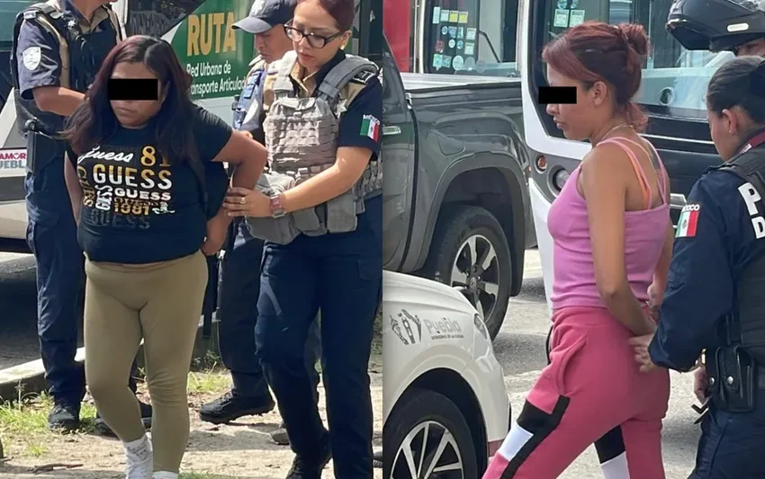 Detienen a carteristas de RUTA frente a Fiscalía en Puebla
