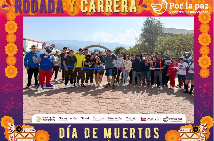 IMJUVE reunió a cientos de miles de jóvenes en la Rodada y Carrera por la paz y contra las adicciones, edición Día de Muertos