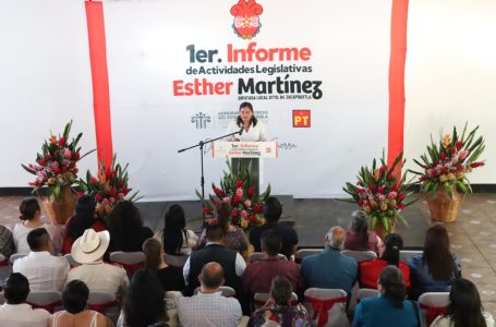 La política vale cuando se traduce en acompañamiento y resultados: Esther Martínez en su Primer Informe Legislativo