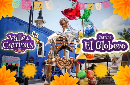 Homenaje a la nostalgia: conoce a «El Globero» escultura del Valle de Catrinas Atlixco.