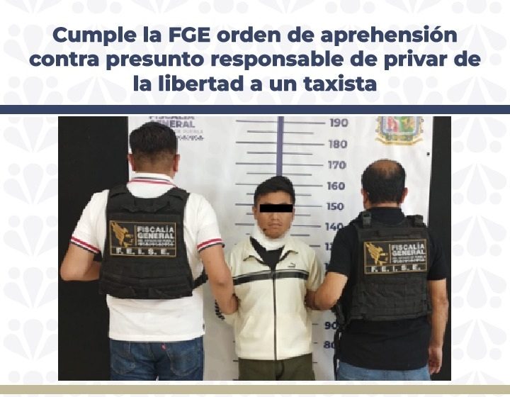 Detienen a presunto secuestrador de taxista baleado en Puebla