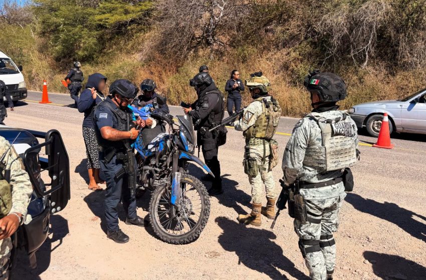 Policías estatales de Guerrero y Puebla realizan operativo en la mixteca