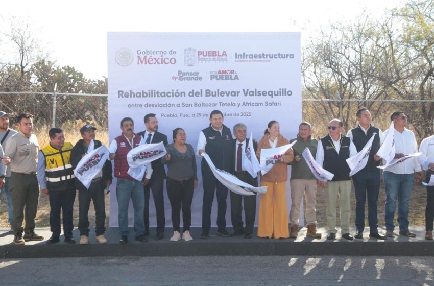 Bienestar integral para familias; Gobierno de Puebla pavimenta vialidades con 60% de ahorro
