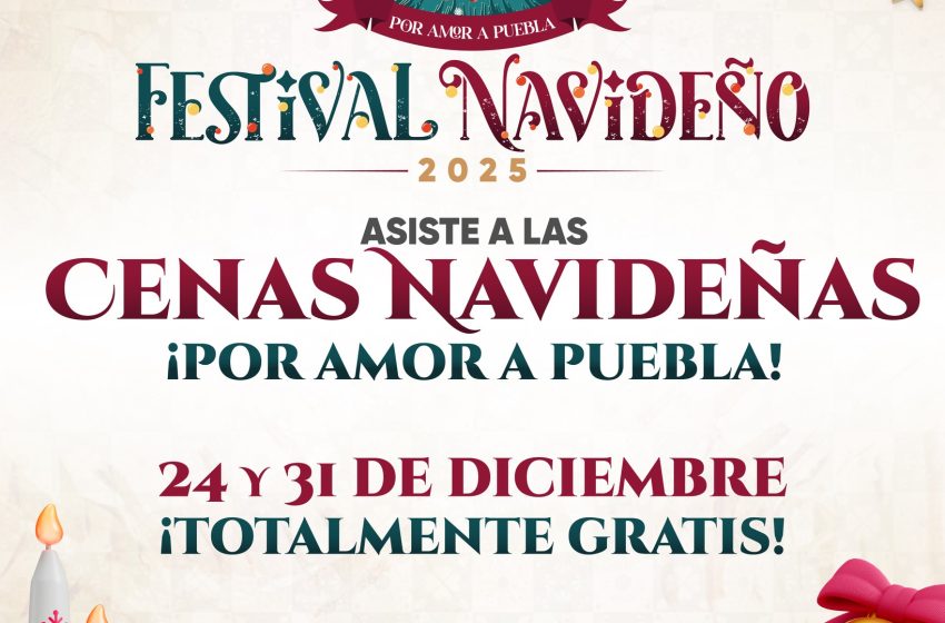 Habrá cenas gratuitas por navidad y año nuevo en Puebla