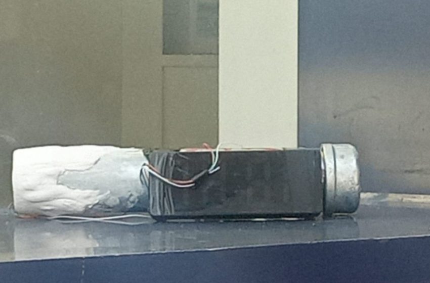 Fuerte movilización por bomba en un banco en Puebla