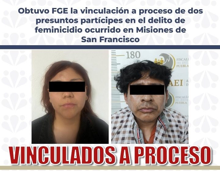 Fiscalía vincula a dos participes de feminicidio en Coronango