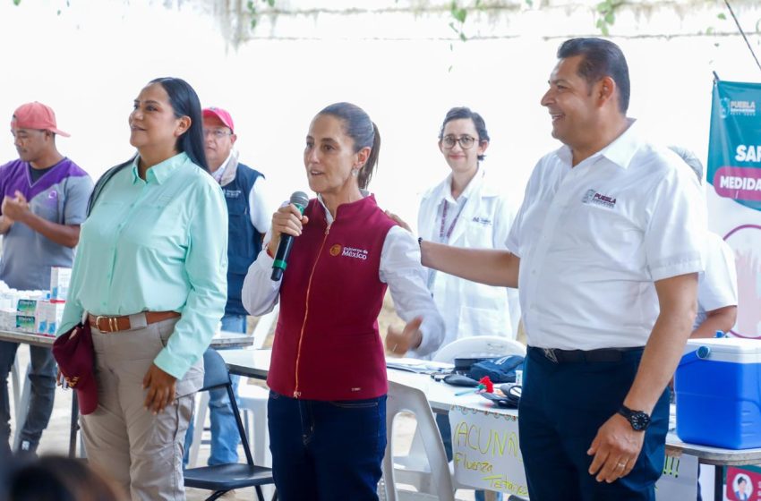Afianza Presidenta Sheinbaum desarrollo y bienestar de Puebla; visitó 9 veces la entidad