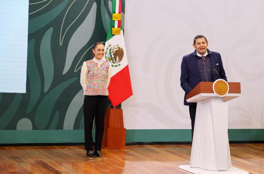 Cumple la presidenta Sheinbaum con damnificados en Puebla