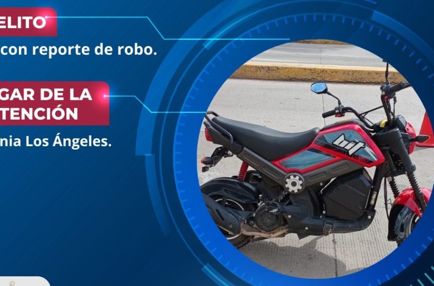 Localizan motocicleta con reporte de robo en atlixco