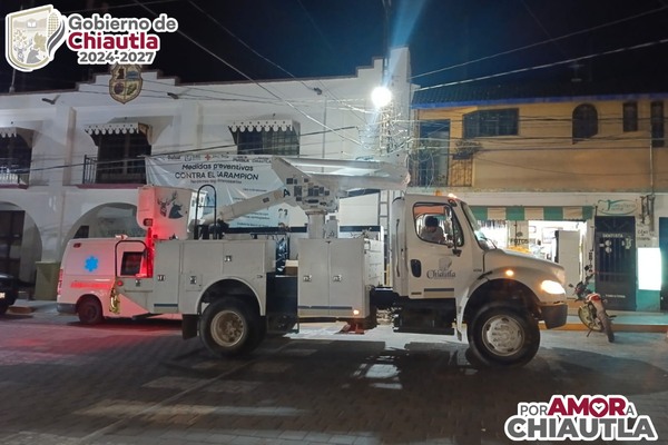 En Chiautla impulsan jornadas para rehabilitar el alumbrado público