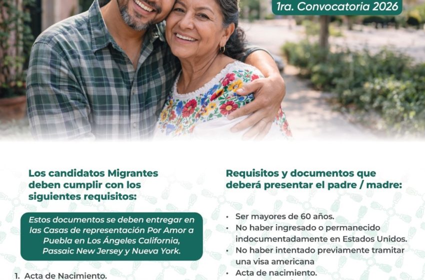 “Reencuentro Familiar” reunirá a padres con migrantes poblanos