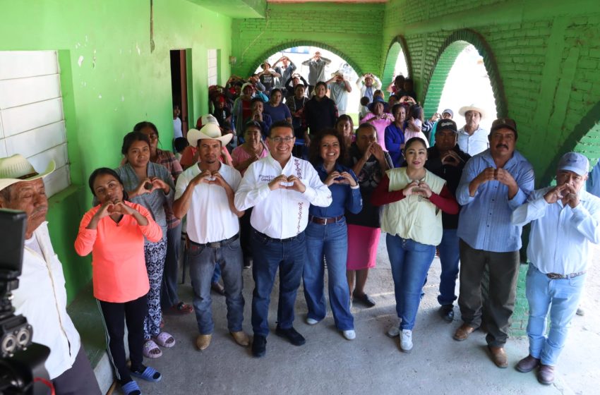 Pável Gaspar recorre la Mixteca poblana para impulsar obras comunitarias desde la voz del pueblo