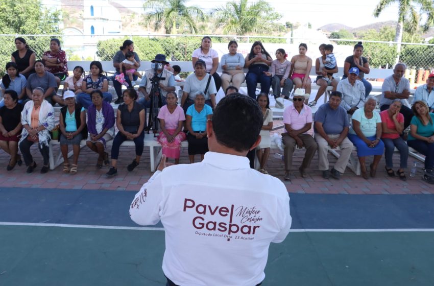 Diputado Pável Gaspar impulsa desarrollo social en comunidades del Valle de Acatlán de Osorio