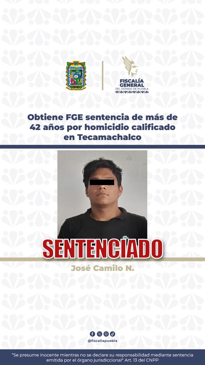 Dan 42 años de prisión por homicidio múltiple en Tecamachalco