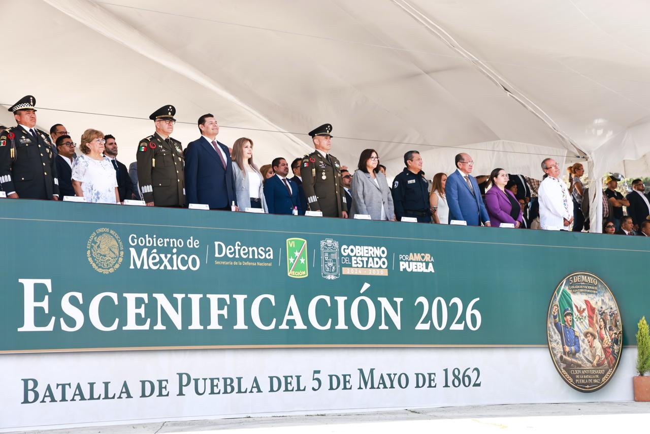 Con patriotismo y disciplina se escenifica batalla del 5 de mayo