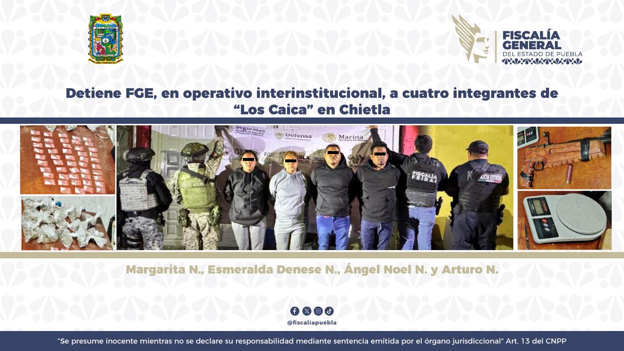 Revientan presunta “narcotiendita” de “Los Caica” en Atencingo; caen cuatro tras cateo armado