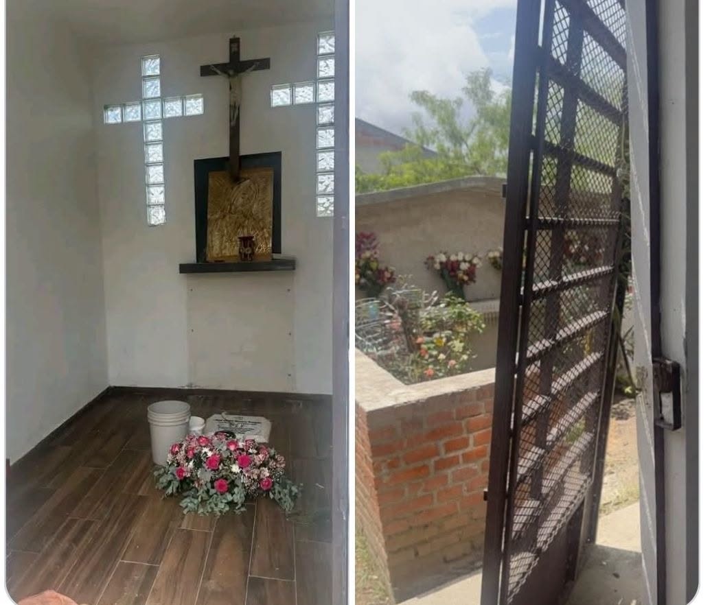 Roban capillas y presunta profanación de tumbas en panteón de Acajete