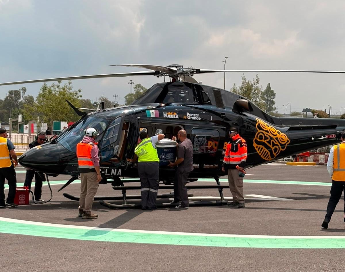 Operativo aéreo salva esperanza de vida: trasladan órgano donado desde Puebla