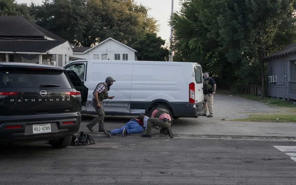Agente de ICE m4t@ a mexicano durante redada en Houston, Texas